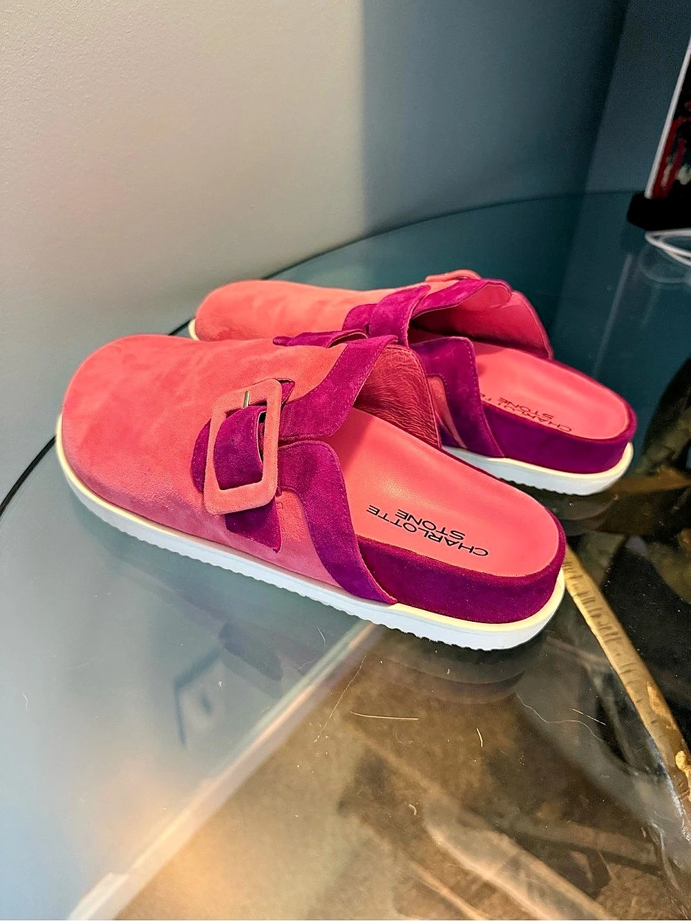 Charlotte Stone Pink Porter Sandals - Picture 2 of 2